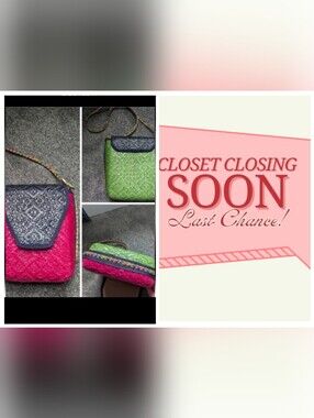 Two-Tone Pink and Green Woven Crossbody Bag with Navy Flap MAKE AN OFFER///